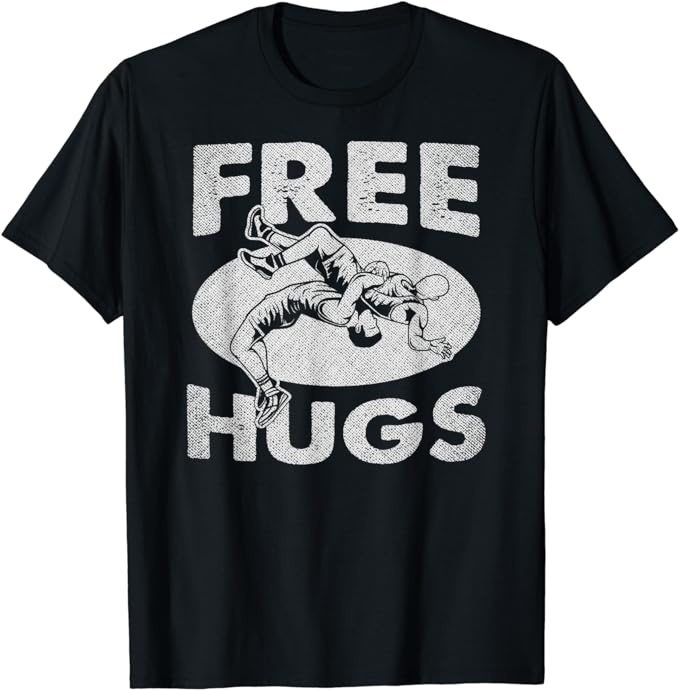 Wrestling Shirts – Funny Free Hugs Wrestling T-Shirt