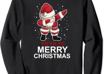 YoYoYo Merry Christmas 2023 Santa Dabbing Ugly Sweater Sweatshirt