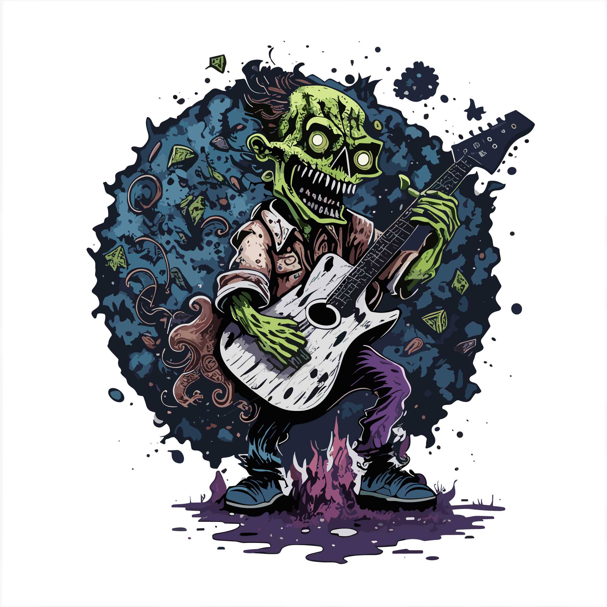 Zombie Guitar - Buy t-shirt designs