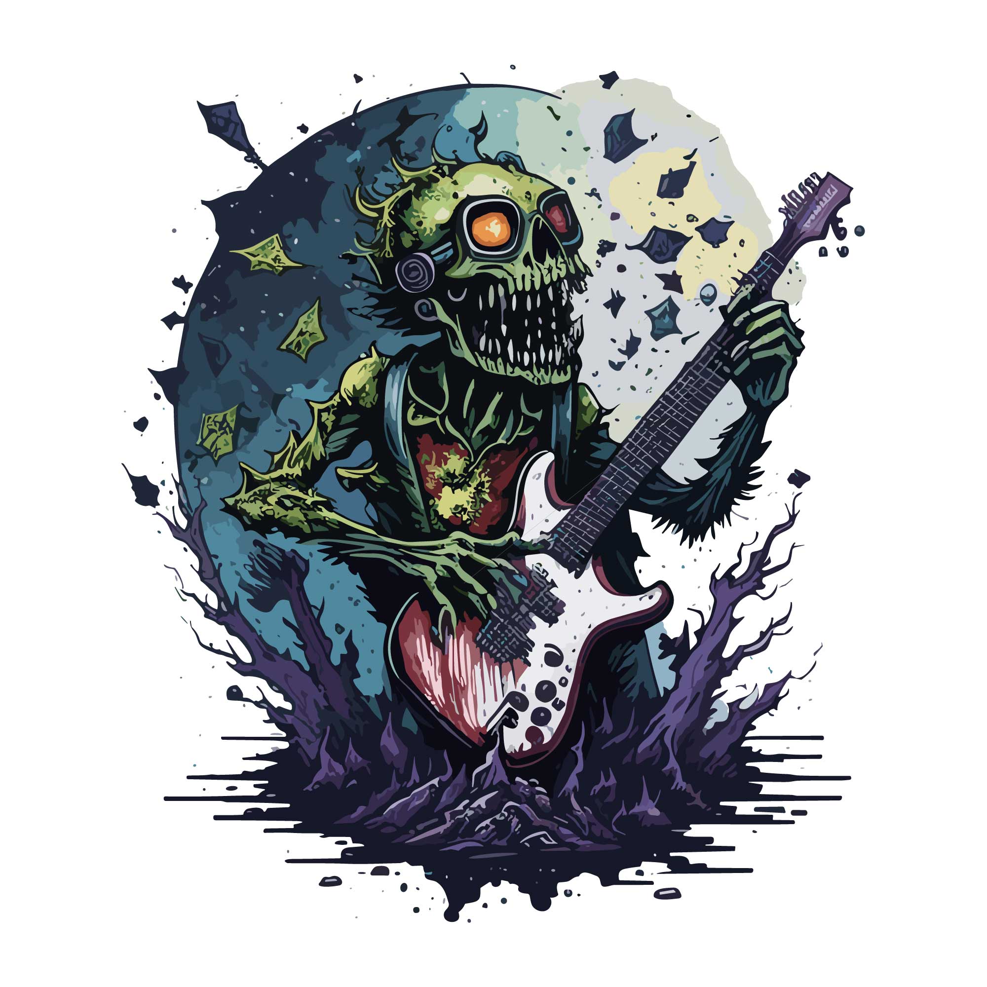 Zombie Guitar - Buy t-shirt designs