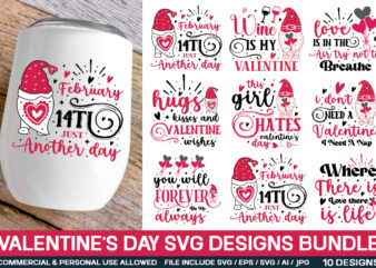 Valentine’s Day T-shirt Bundle ,VALENTINE MEGA BUNDLE, 140 Designs, Heather Roberts Art Bundle, Valentines svg Bundle, Valentine’s Day Desi