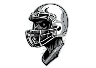 american football skull