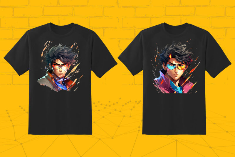 Anime Character 50 Illustration t-shirt design Bundle 4th Version