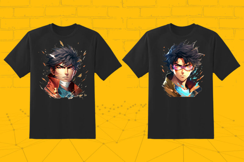 Anime Character 50 Illustration t-shirt design Bundle 4th Version