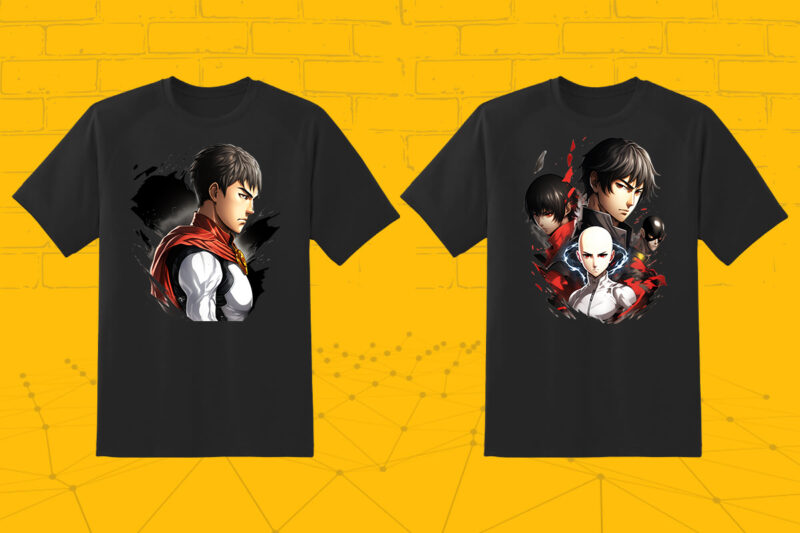 Anime Character 50 Illustration t-shirt design Bundle 4th Version