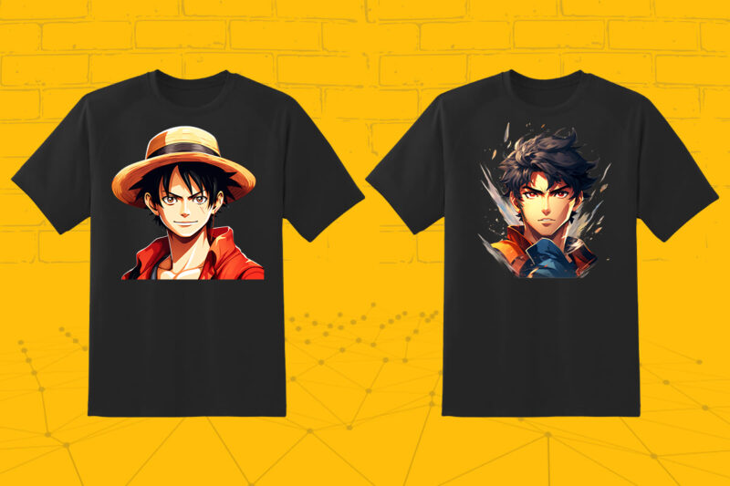 Anime Character 50 Illustration t-shirt design Bundle 4th Version