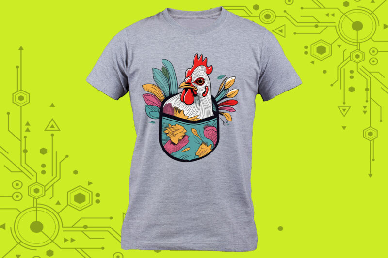 Mini Chick Portraits in Clipart meticulously crafted for Print on Demand websites