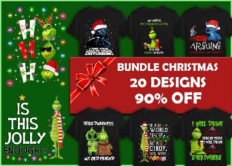 Christmas bundle Grinch Stitch Vader Christmas Movies Charactor 20 designs – 90% off