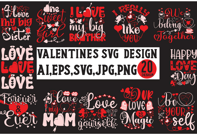 Valentines Day designs mega bundle,T shirt svg, Gnome svg designs, Cupid svg, Heart svg, Love day retro, Cricut svg png designs, Designs sv
