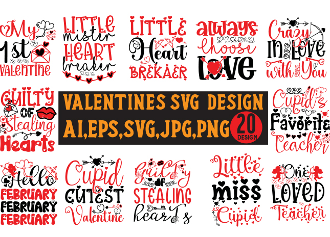 Valentines Day designs mega bundle,T shirt svg, Gnome svg designs, Cupid svg, Heart svg, Love day retro, Cricut svg png designs, Designs sv