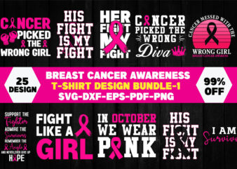 Breast Cancer Awareness Svg Bundle t shirt template