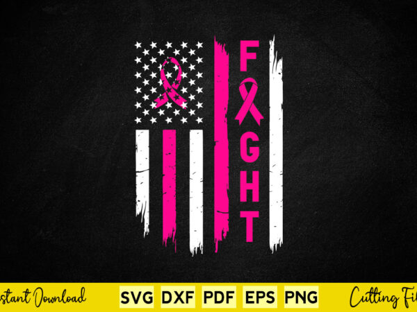 Fight leukemia awareness american flag svg cutting printable files. t shirt graphic design