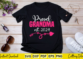 Proud Grandma 2024 Svg Png Files.