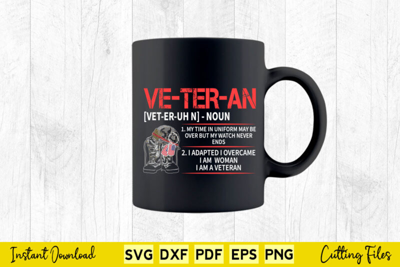 Veteran Definition Svg Cutting Printable Files.