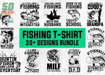 Funny Fishing Svg Bundle T-shirt Design