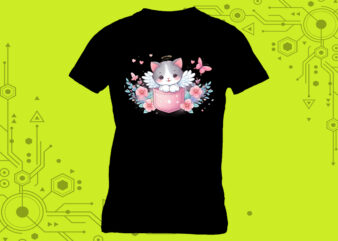 Pocket Kitty Clipart meticulously crafted for Print on Demand websites t shirt illustration