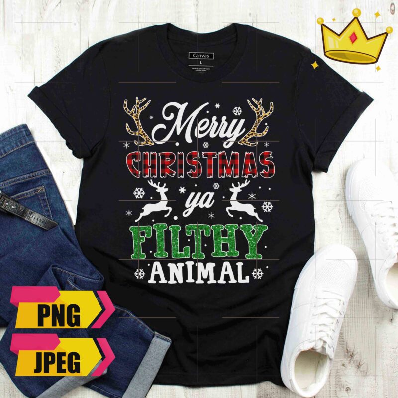 Bundle Christmas Design Horse Deer Sloth Santa Claus Gnomies 6 Design PNG Shirt