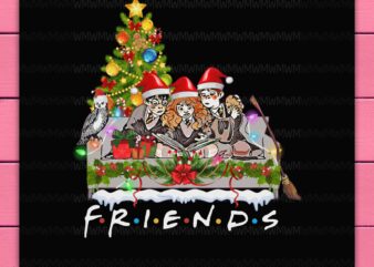 Harry Potter Friends Seat on Chair Christmas Tree Design PNG Shirt