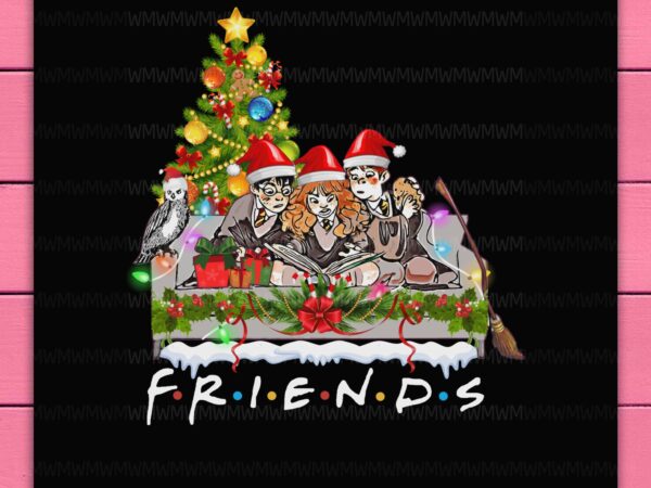 Harry potter friends seat on chair christmas tree design png shirt