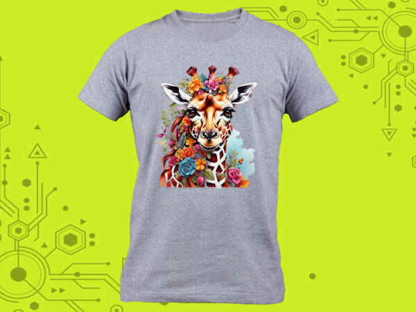 Pocket giraffe art in clipart form tailor-made for print on demand platforms ideal for a multitude of creative ventures such as art prints t shirt illustration