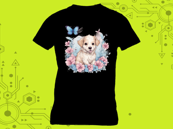 Pet dog in pocket character illustration clipart for your t-shirt craft Pet dog in pocket character illustration clipart for your t-shirt craft
