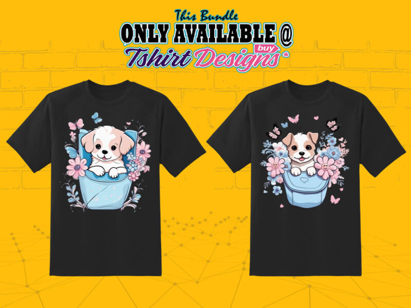 Charming Dog in Pocket Clipart Exclusive Illustration expertly crafted for Print on Demand websites
