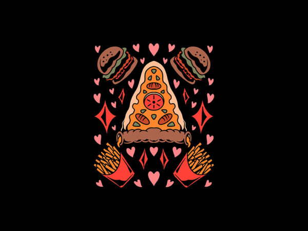 Fast food flash t shirt graphic design