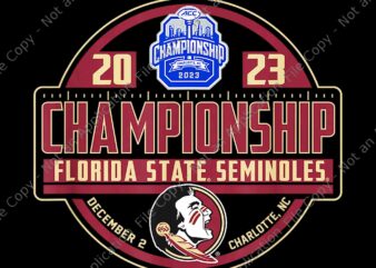 Florida State Seminoles ACC Championship 2023 Football Png, Florida State Seminoles Football Png