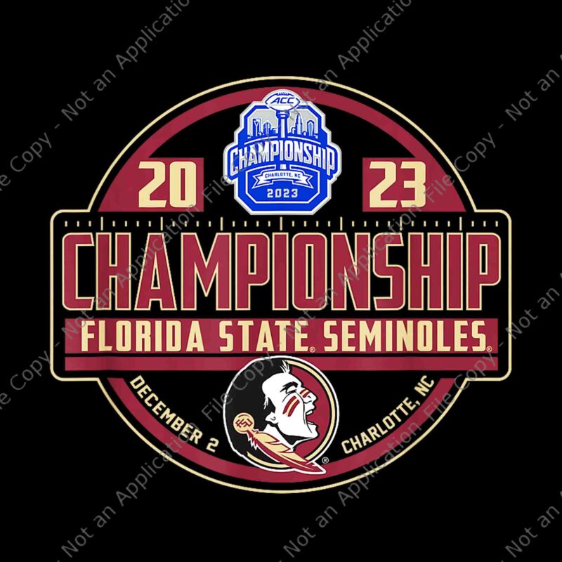 Florida State Seminoles ACC Championship 2023 Football Png, Florida State Seminoles Football Png