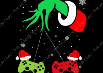 Gaming Christmas Svg, Gamer Santa Svg, Hand Grinch Svg, Grinch Christmas Svg