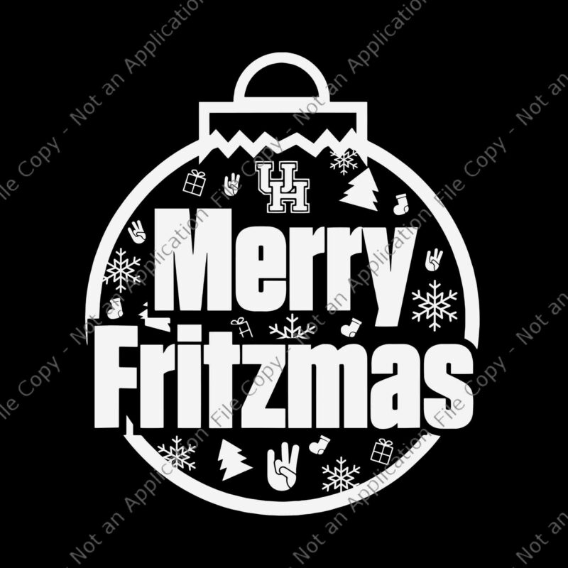 Houston Cougars Merry Fritzmas Svg, Merry Fritzmas Svg, Houston Cougars Xmas Svg