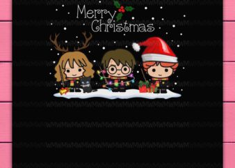 Harry Potter Merry Christmas Magic Witch Funny Design PNG Shirt