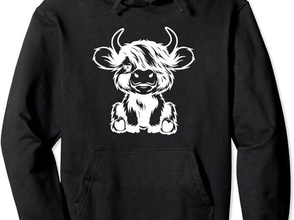 Highland cow pullover hoodie graphic t shirt