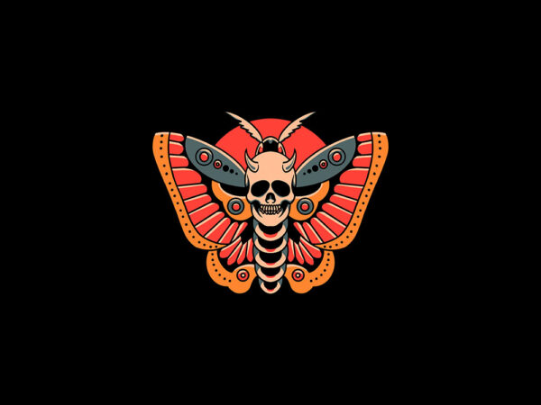 Horror butterfly graphic t shirt