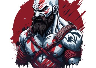 Kratos God Of War t shirt vector art