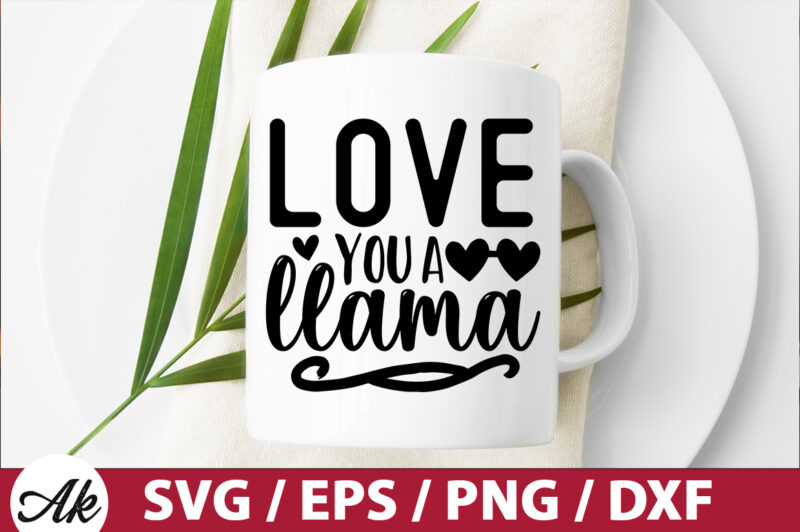 love you a llama SVG