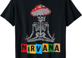 nirvana skeleton yoga meditation T-Shirt