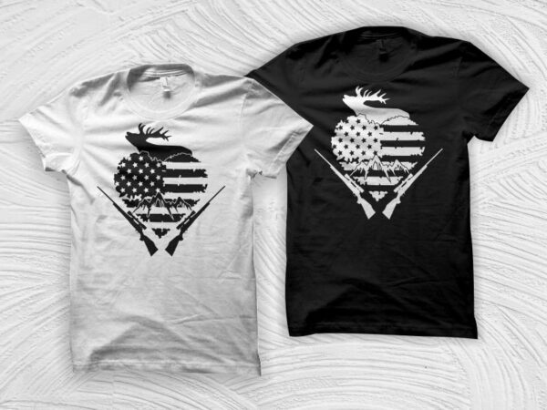 Love american flag hunting t shirt design, distress usa flag deer hunting t shirt design, hunting svg, hunting t shirt design for sale
