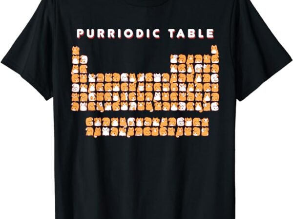Purriodic table cat funny t-shirt