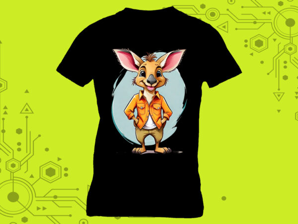 Pocket-sized rabbit elegance in clipart meticulously crafted for print on demand websites t shirt illustration