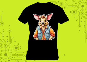 Miniature Rabbit Illustrations curated specifically for Print on Demand websites t shirt designs for sale