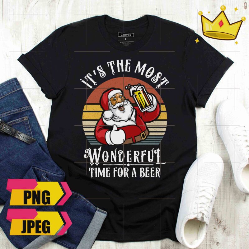 Bundle Christmas Santa Claus Beer Pug Dog Woofmas Nurse Daddy 4 Design PNG