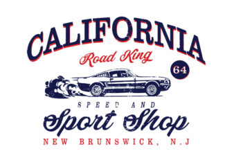 california speed shop t shirt vector file
