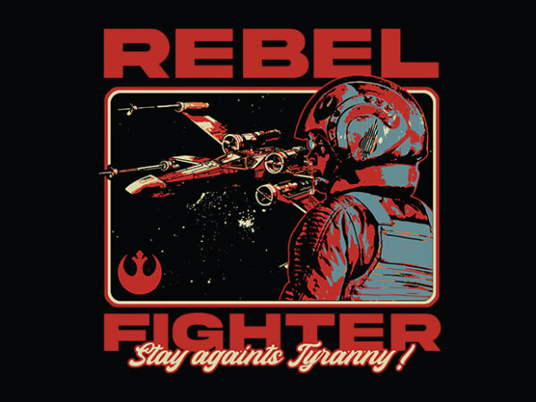 Rebel fighter t shirt design online