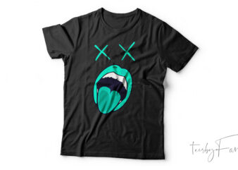 Funky Tongue| T-shirt design for sale