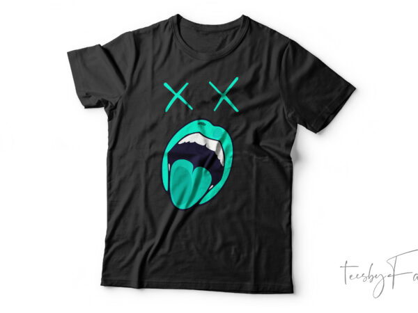 Funky tongue| t-shirt design for sale