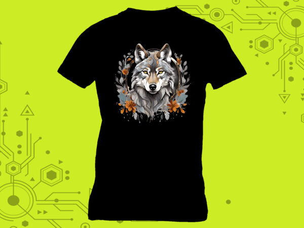 Pocket-sized wolf magic curated specifically for print on demand websites t shirt illustration