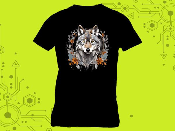 Pocket-sized wolf magic curated specifically for print on demand websites t shirt illustration Pocket-sized wolf magic curated specifically for print on demand websites t shirt illustration