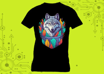 Wolf Artistry in Clipart curated specifically for Print on Demand websites t shirt design for sale