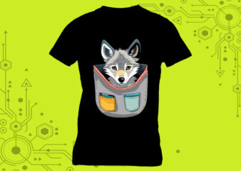 Wolf Clipart Masterpieces meticulously crafted for Print on Demand websites t shirt design for sale